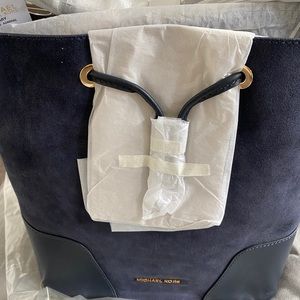 NWT Navy leather/suede Michael Kors handbag